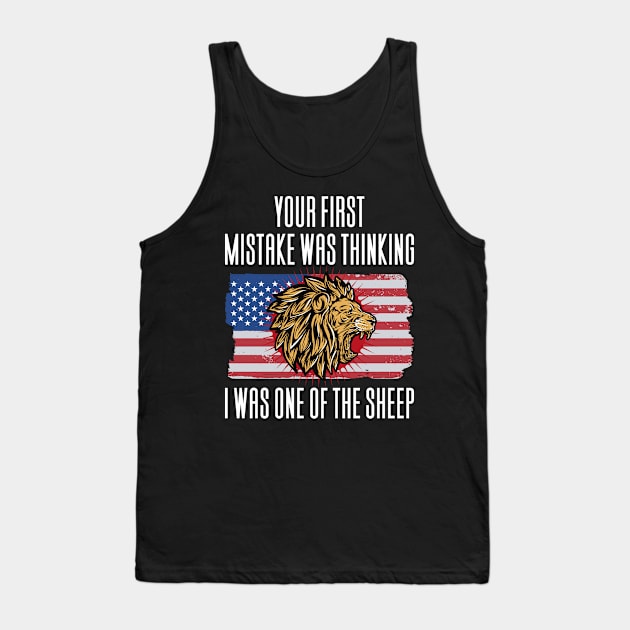 Conservative Lion Sheep Tank Top by Aajos